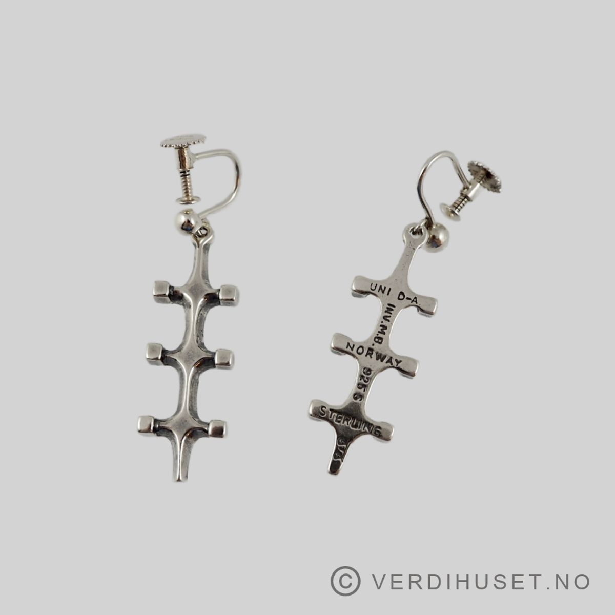 Ørepynt i sølv - Uni D-A