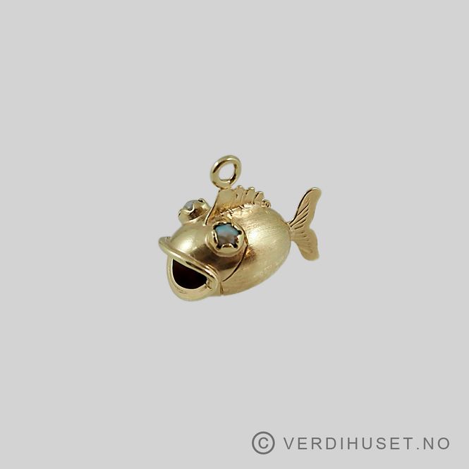 Hovedbilde Charm i 14 K gull - Fisk