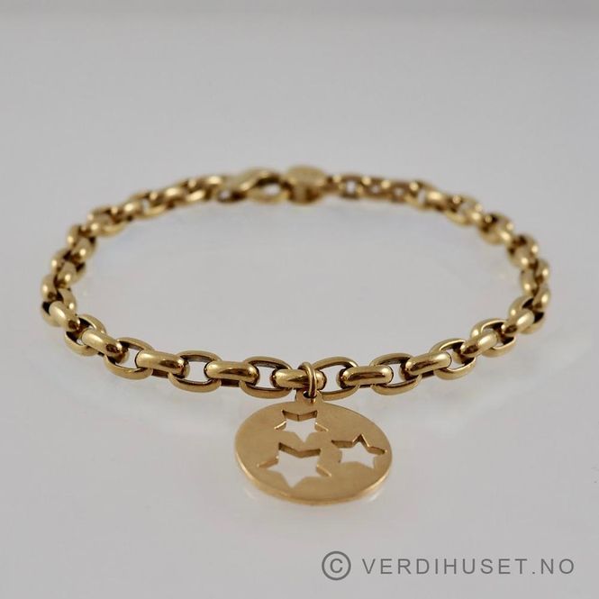 Hovedbilde Armbånd i 18 K gull med anheng/charm
