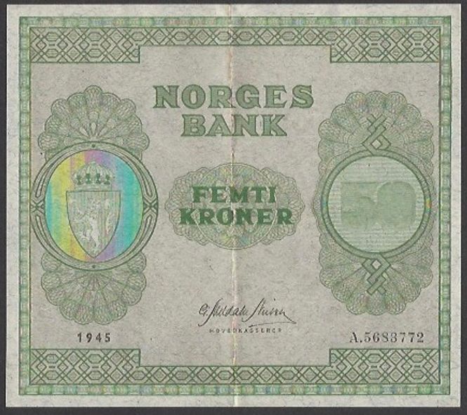 Hovedbilde 50 kr 1945 A kv 01 (A.5683772)