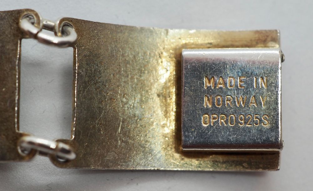 Armbånd i sølv med sort emalje - OPRO