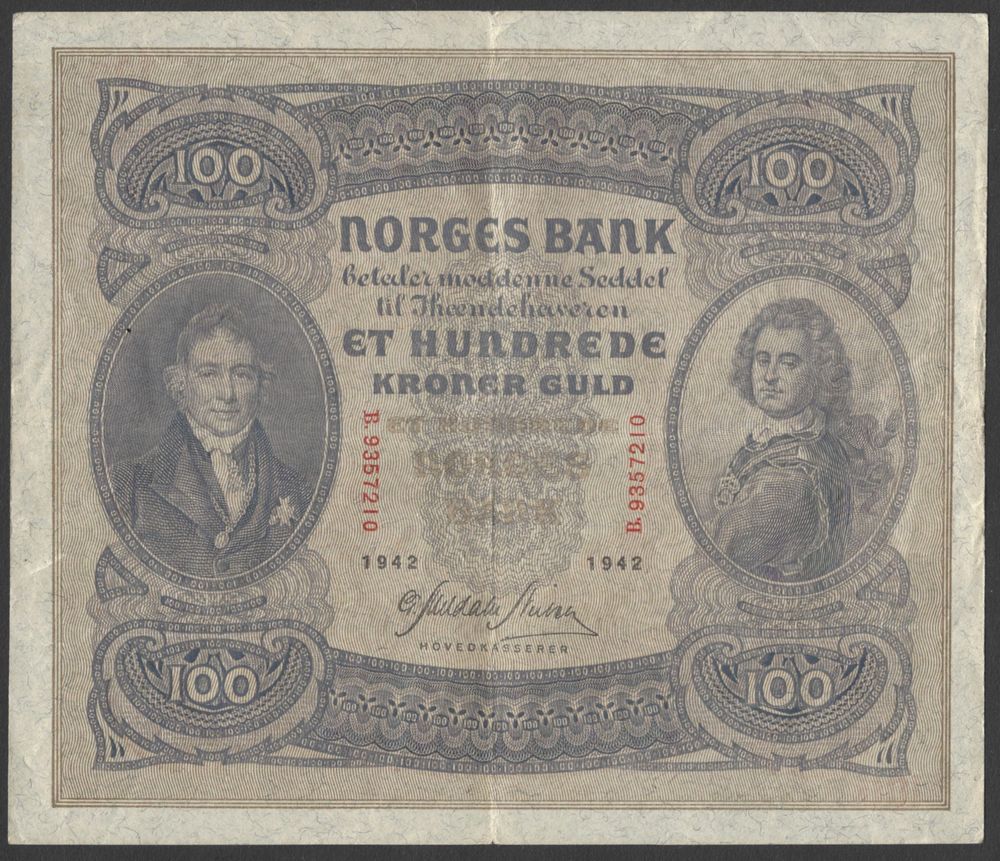 100 kr 1942 B Kv 1+ (B.9357210)