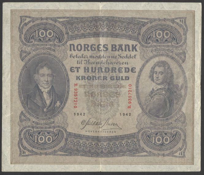 Hovedbilde 100 kr 1942 B Kv 1+ (B.9357210)