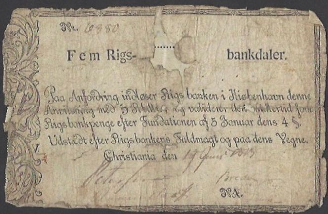 Hovedbilde 5 Rigsbankdaler 1813