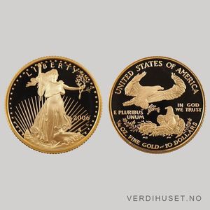 10 $ -Gull Bullon/Minnemynt