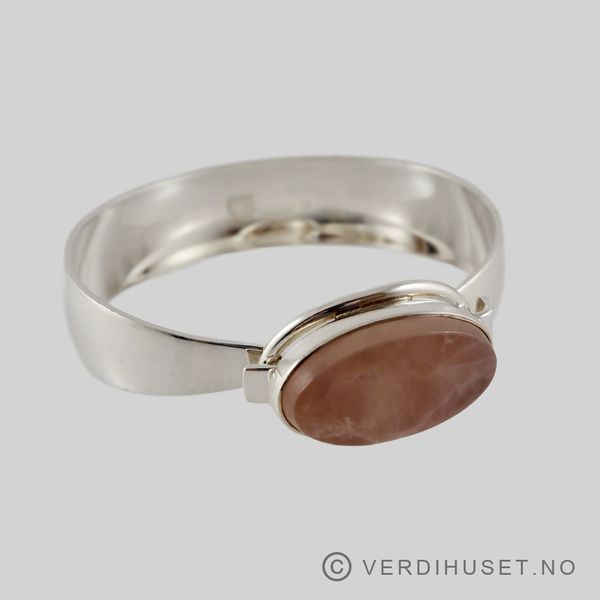 Hovedbilde Armring i sølv med rosa sten - N. E. From