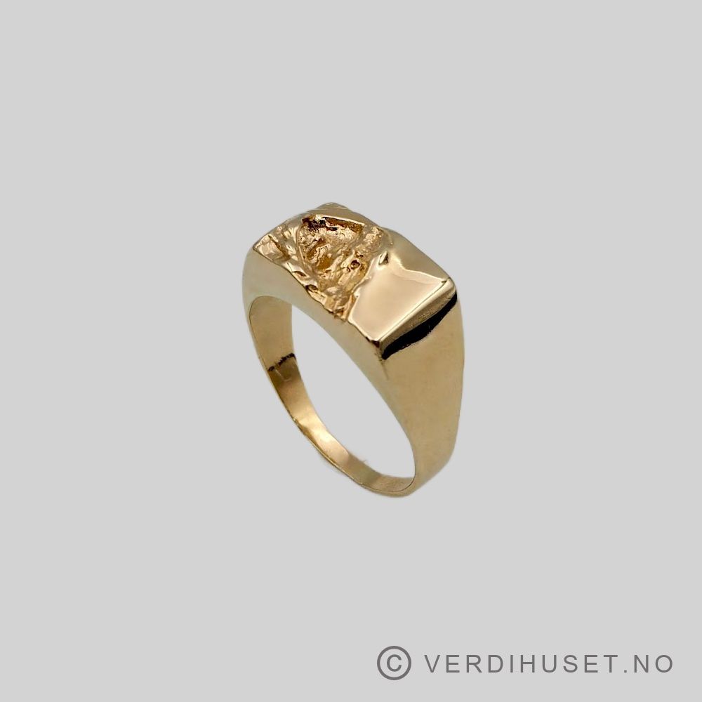 Herre-ring i 14 K gull