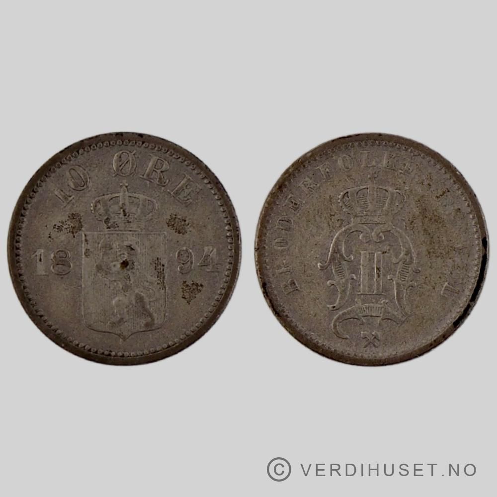 10 Øre 1894 Kv 1-
