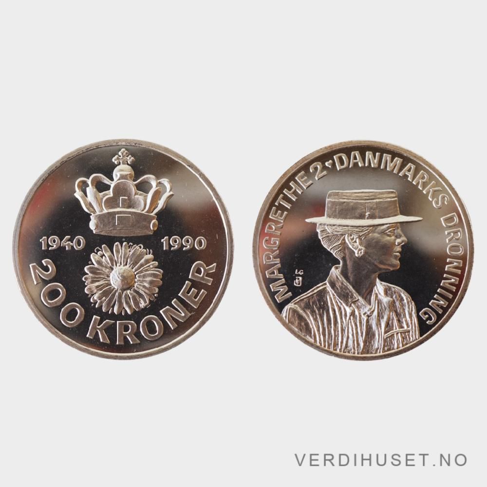 200 Kr 1990 - Dronning Margrethe II 50 år