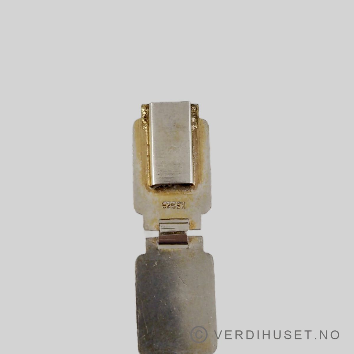 Armbånd i forgylt sølv med gul og sort emalje