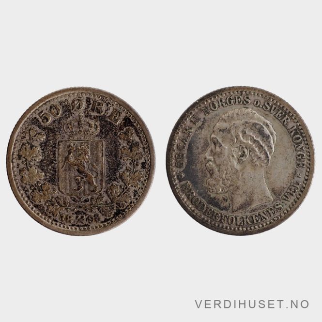Hovedbilde 50 Øre 1898 Kv 1+