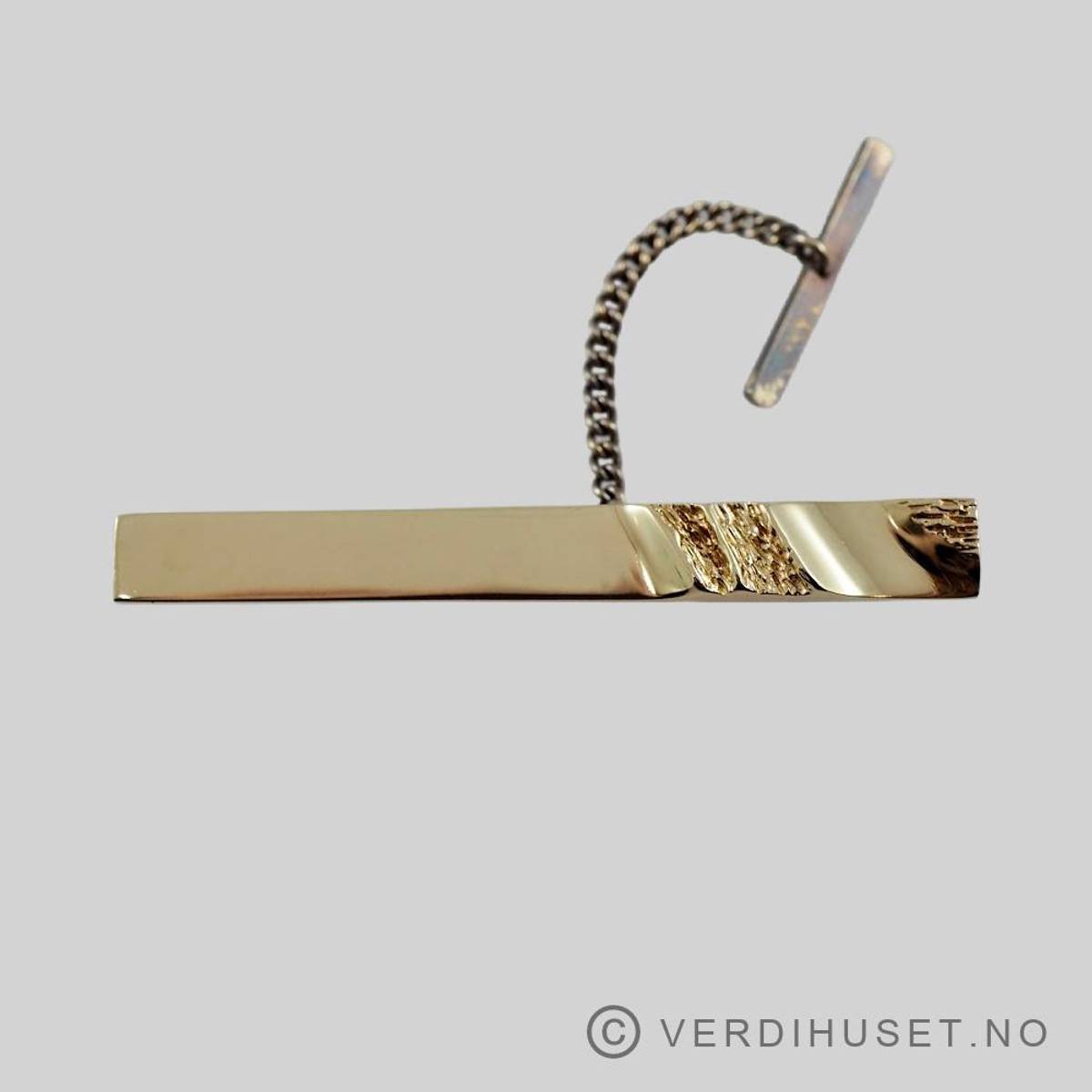 Slipsklype/slipsnål i 14 K gull