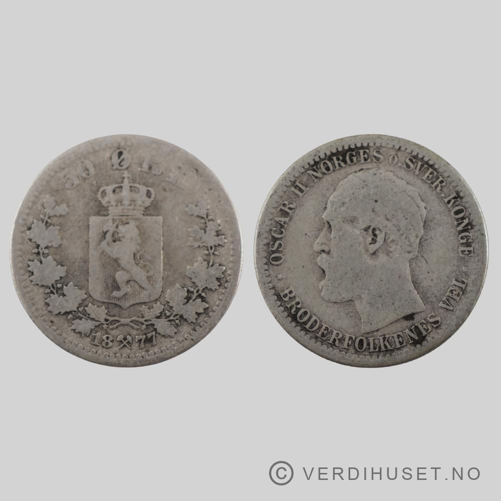 50 Øre 1877 Kv s 1-