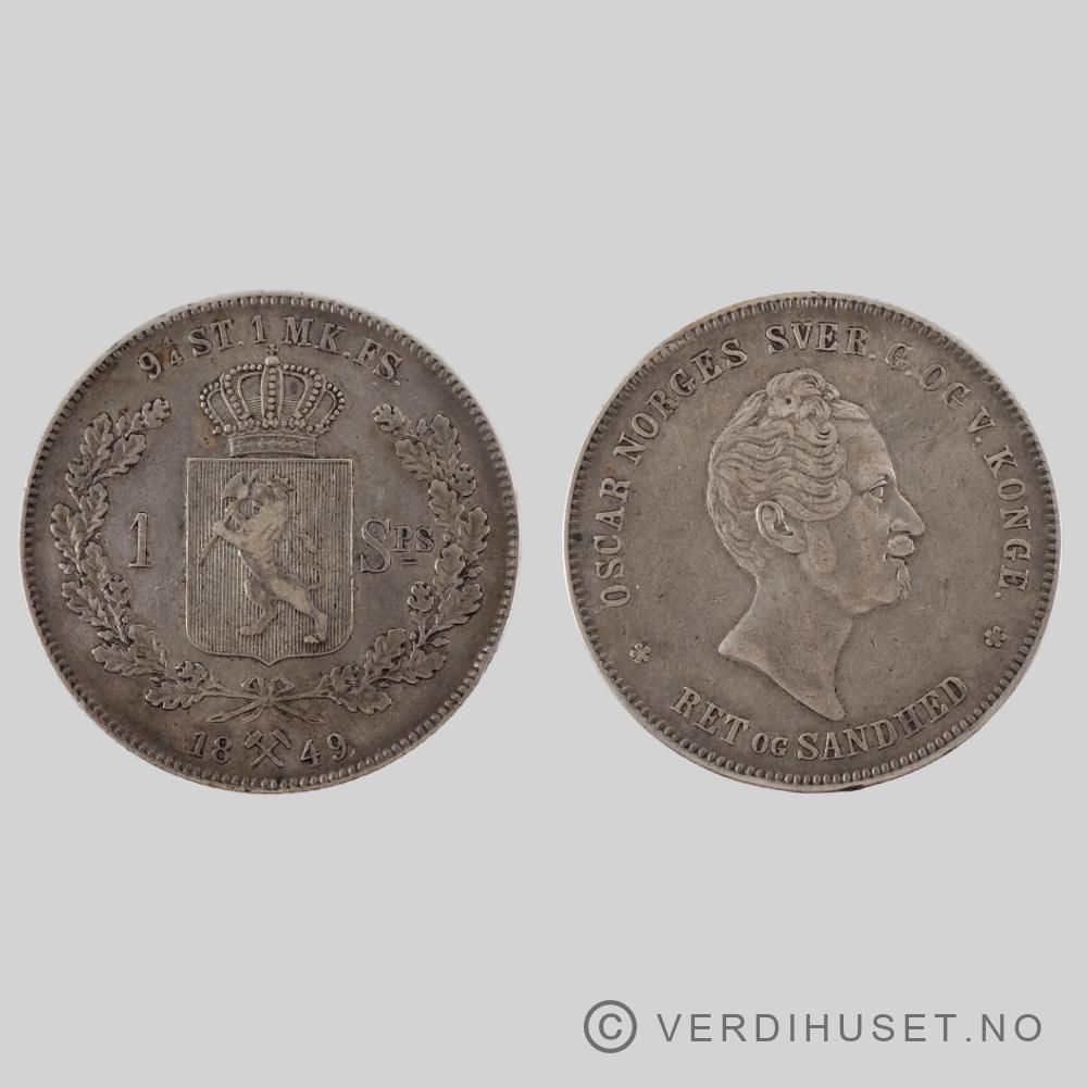 1 Speciedaler 1849 Kv 1+/01