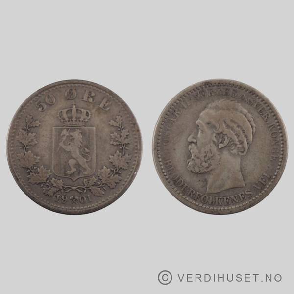 Hovedbilde 50 Øre 1901 Kv g 1