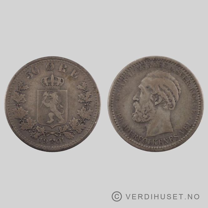 Hovedbilde 50 Øre 1901 Kv g 1
