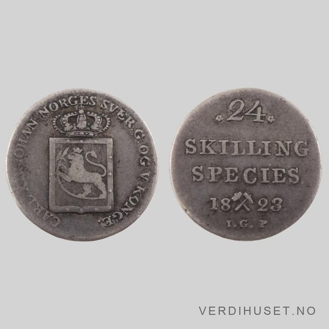 Hovedbilde 24 Skilling 1823 Kv 1+