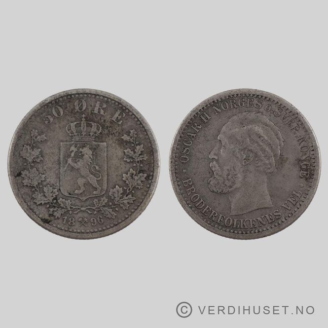 Hovedbilde 50 øre 1896 Kv 1 