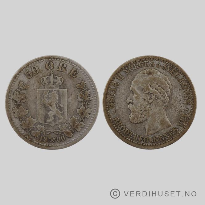 Hovedbilde 50 Øre 1900 Kv g1-