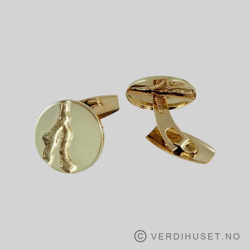 Mansjettknapper i 14 K gull