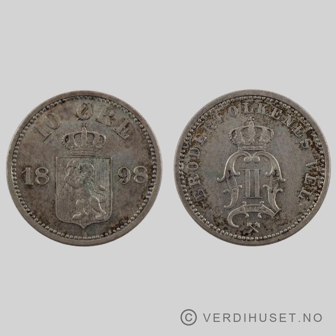 Hovedbilde 10 øre 1898 Kv 01