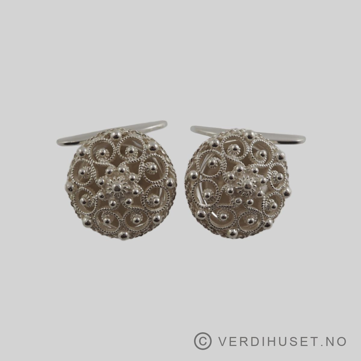 Mansjettknapper, hvit