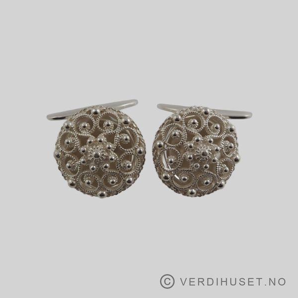 Hovedbilde Mansjettknapper, hvit