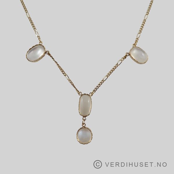 Hovedbilde Halssmykke i 14 K gull med stener