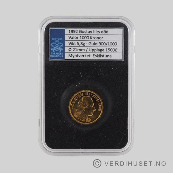 Bilde av 1000 Kr 1992 - Gustav III´s død