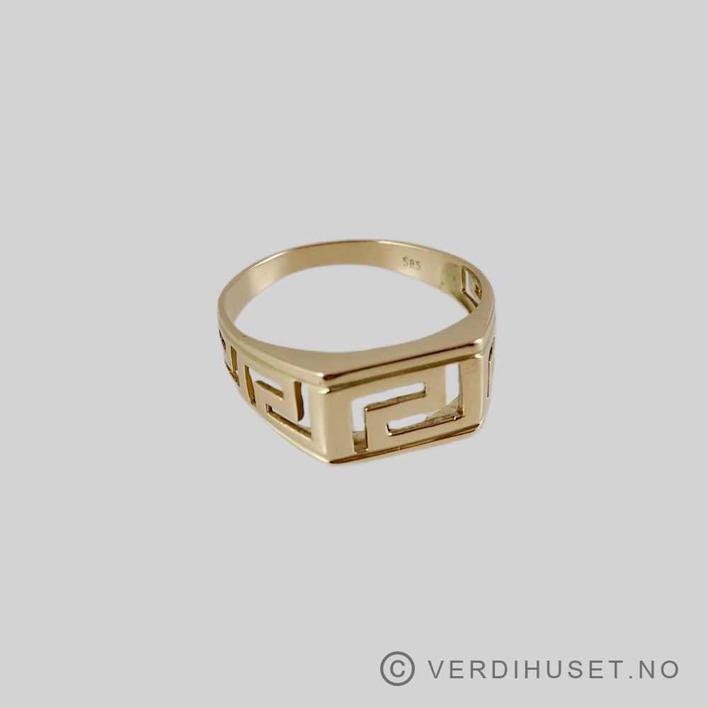 Herre-ring i 14 K gull 