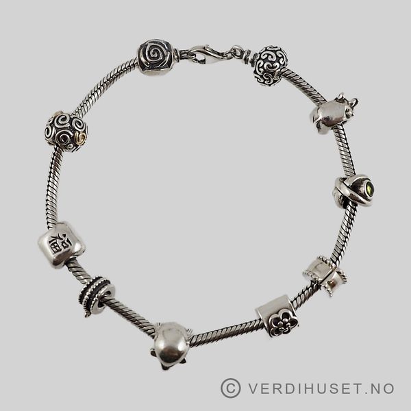Hovedbilde Armbånd i sølv med diverse charms - Pandora