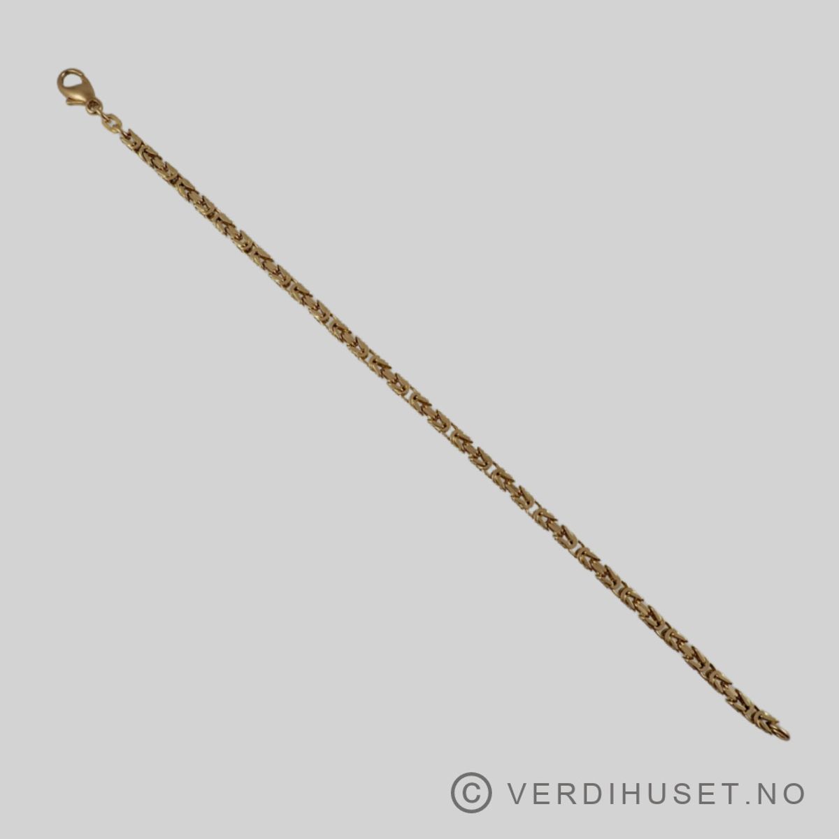 Armbånd i 14 K gull - Kongemønster