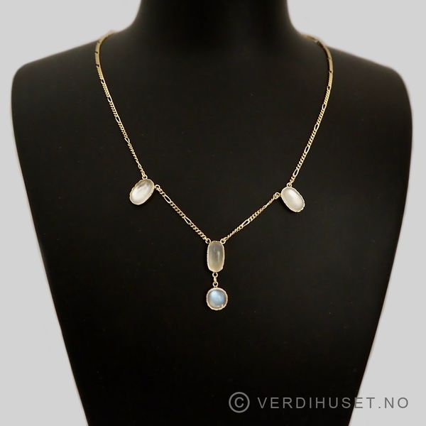 Hovedbilde Halssmykke i 14 K gull med stener