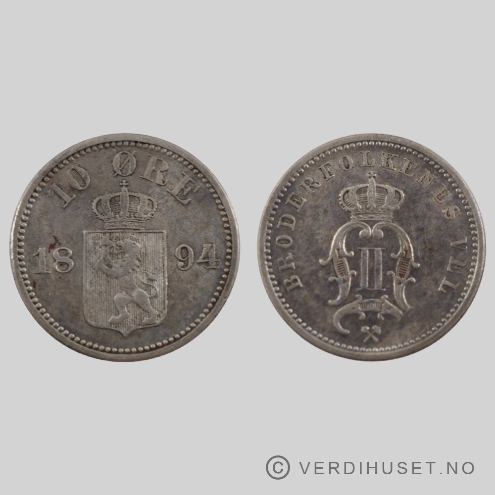 10 Øre 1894 Kv 1+