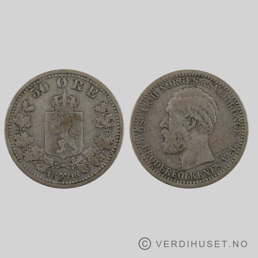 50 Øre 1898 Kv s1