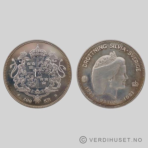 Bilde av 200 kr 1993 - Dronning Silvia 50 r