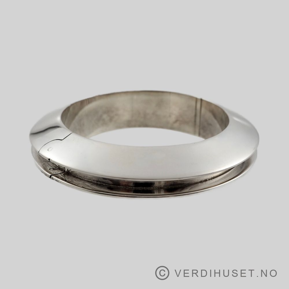 Massiv armring i sølv