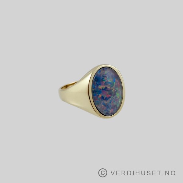 Hovedbilde Ring i 14 K gull med opal