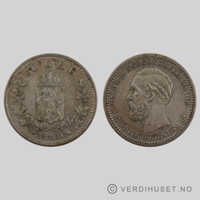 Hovedbilde 50 Øre 1901 Kv g 1