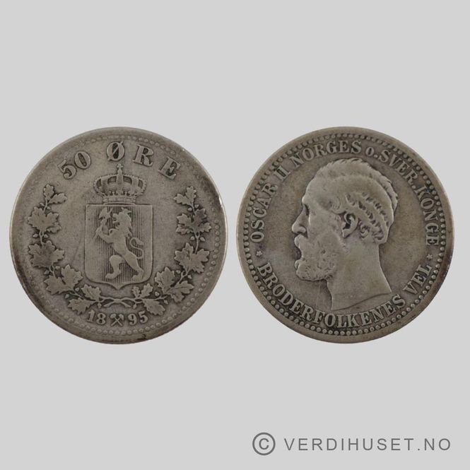 Hovedbilde 50 Øre 1895 Kv 1-