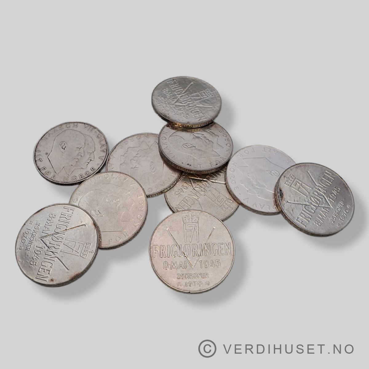 25  Kr 1970 - Sølv invest ca 10 % over spott