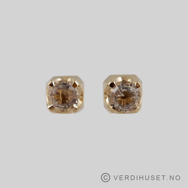 Hovedbilde Ørepynt i 14 K gull med blank sten