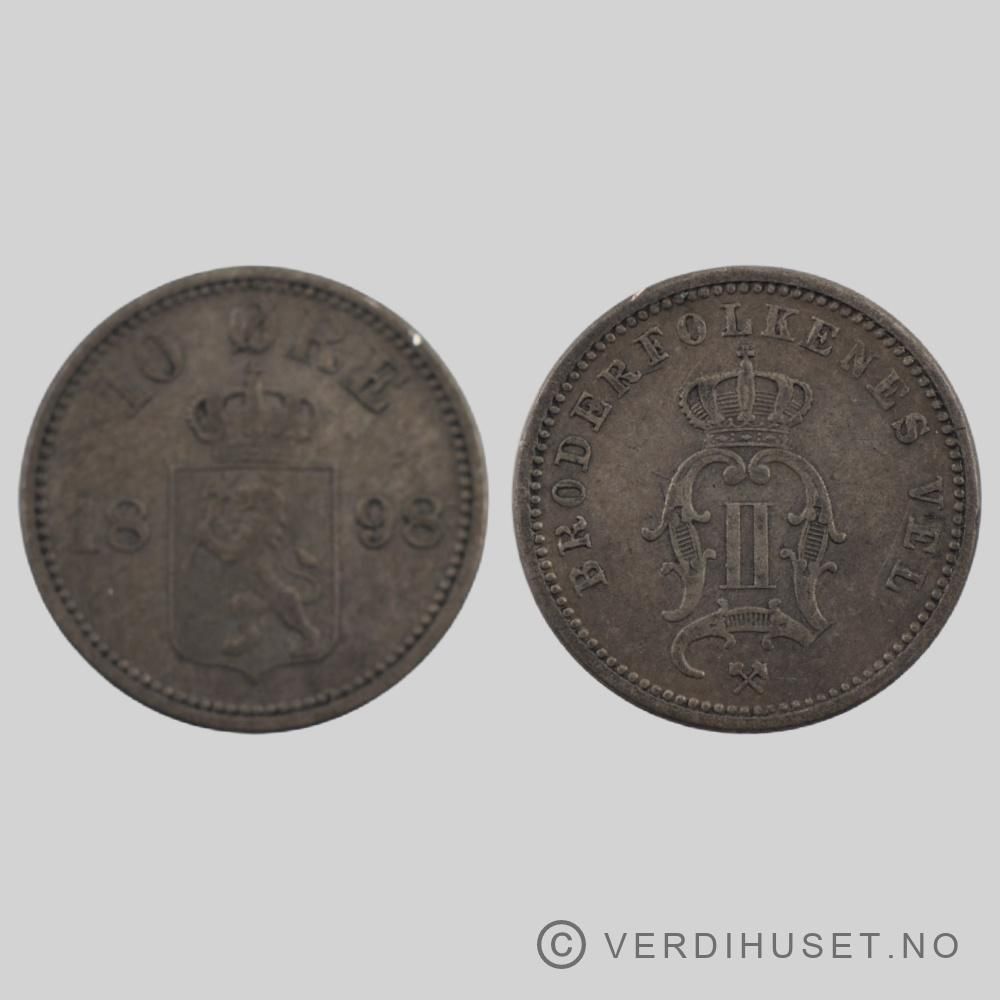 10 øre 1898 Kv 1+