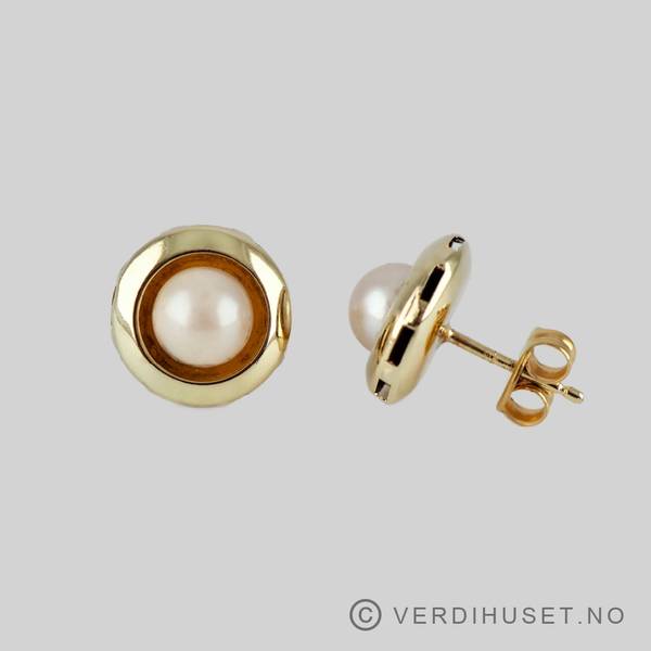 Hovedbilde Ørepynt i 14 K med perle