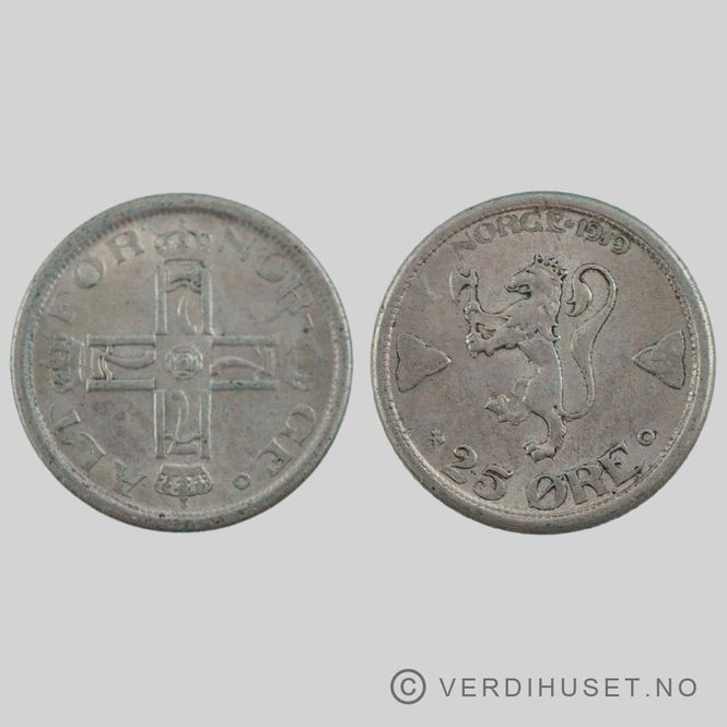 Hovedbilde 25 Øre 1919 Kv 01