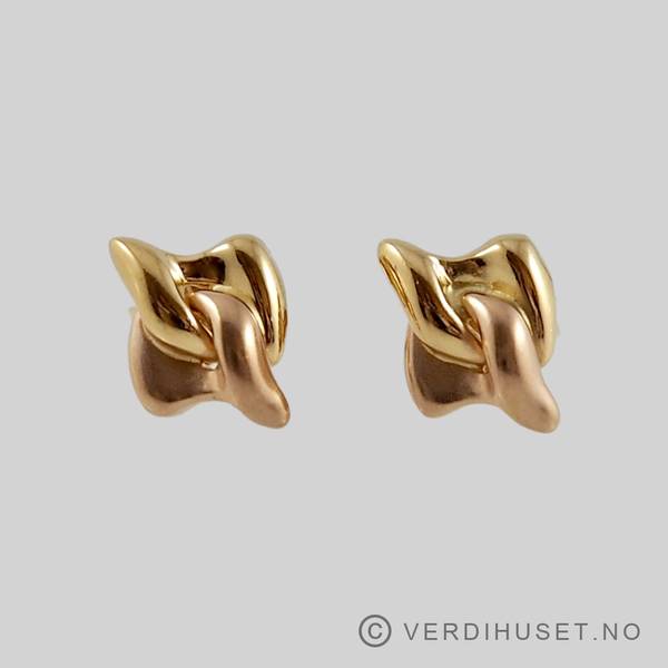 Hovedbilde Ørepynt i 18 K gult og rødt gull