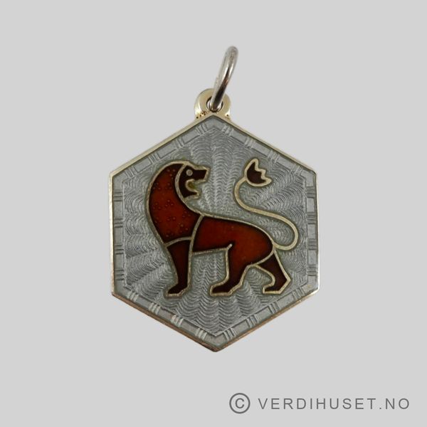 Hovedbilde Anheng i forgylt sølv med emalje - Stjernetegn ...