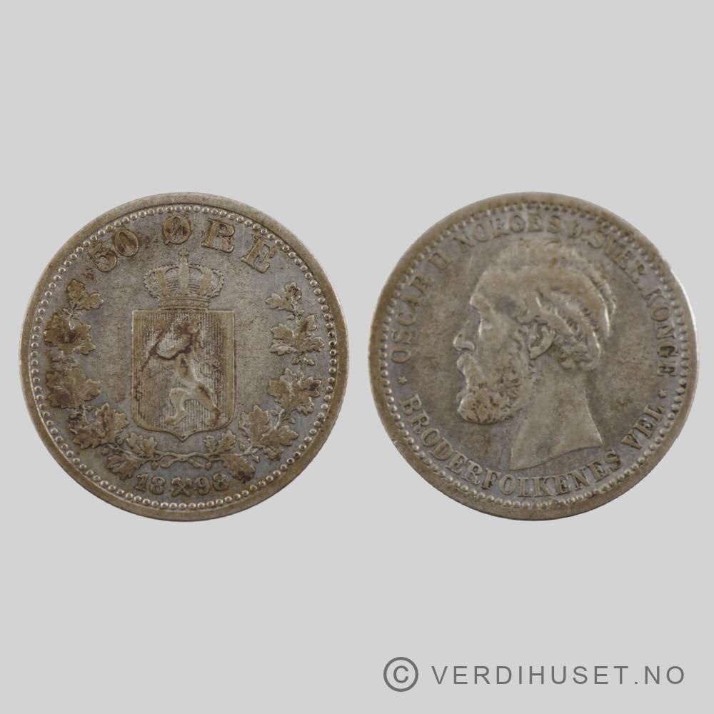 50 Øre 1898 Kv 1+